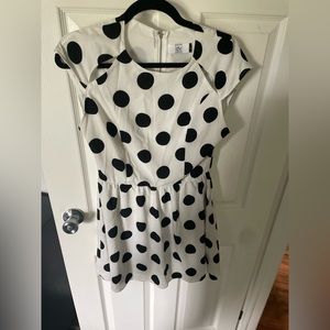 Dolce Vita Polka Dot Flare Dress Cutouts Medium
